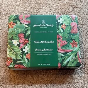 Festive Tropical Mele Kalikimaka Honolulu Cookie Company Holiday Tin (Empty)
